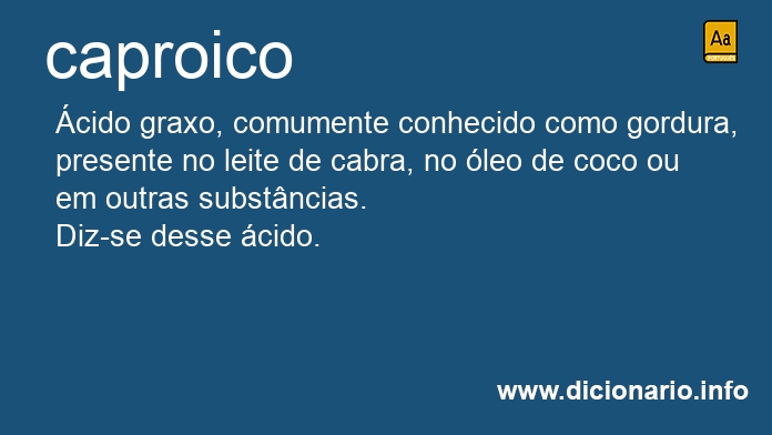 Significado de caproico