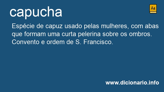 Significado de capucha