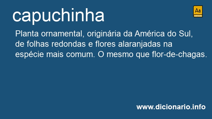 Significado de capuchinha