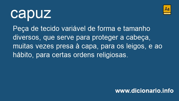 Significado de capuzes