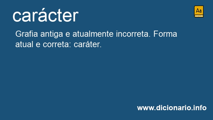 Significado de carcter