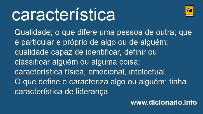 Significado de caracterstica