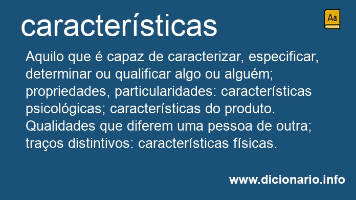 Significado de caractersticas