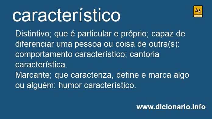 Significado de caracterstico