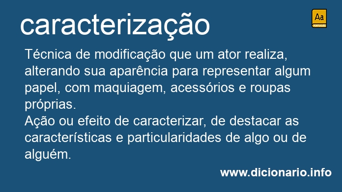 Significado de caracterizao