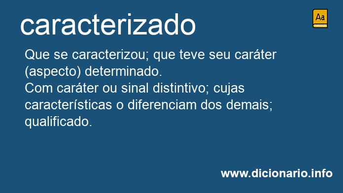 Significado de caracterizado