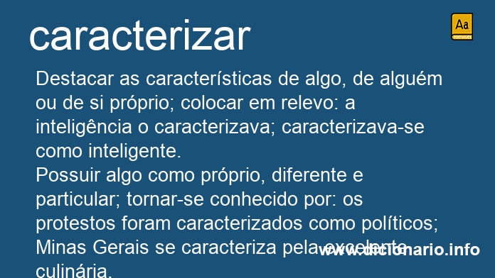 Significado de caracterizais