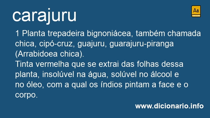 Significado de carajuru