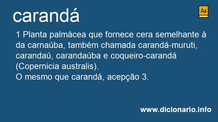 Significado de carand