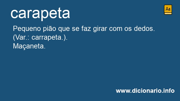 Significado de carapeta