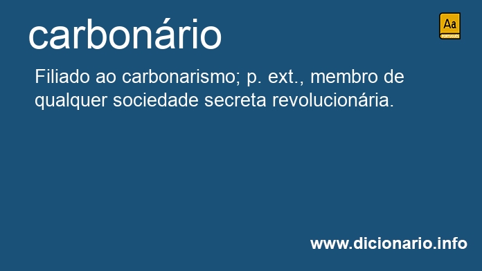 Significado de carbon�rio