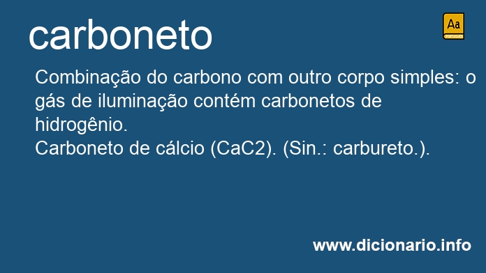 Significado de carboneto
