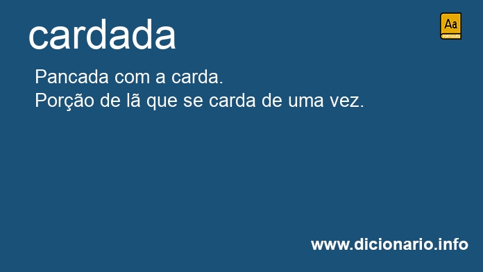 Significado de cardada