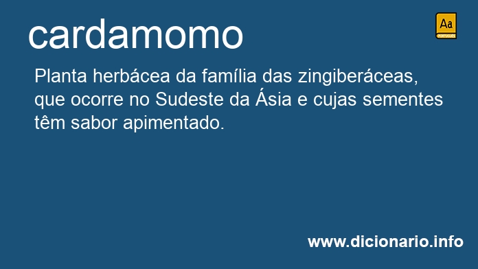 Significado de cardamoma