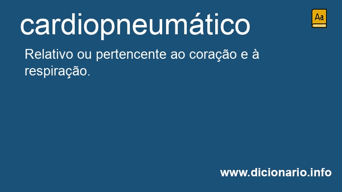 Significado de cardiopneumtico