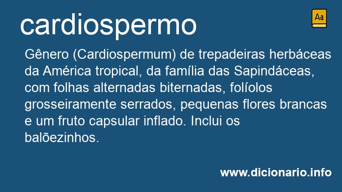 Significado de cardiospermo