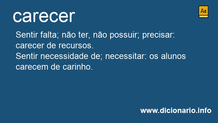 Significado de carecer