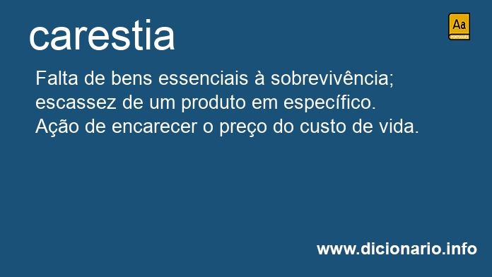 Significado de carestia