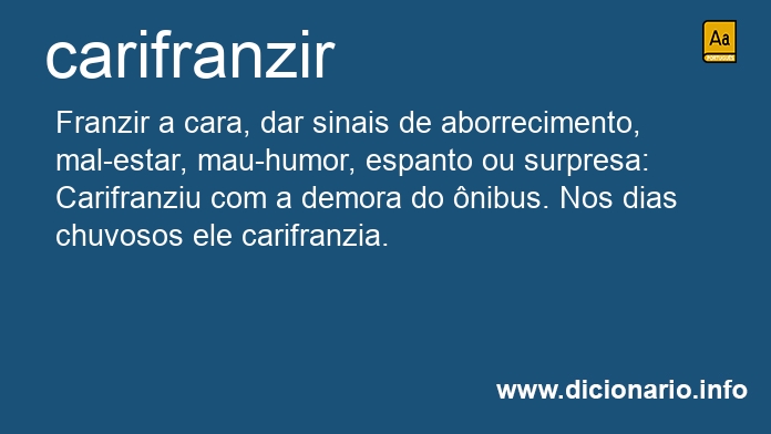 Significado de carifranzir