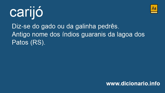 Significado de carij