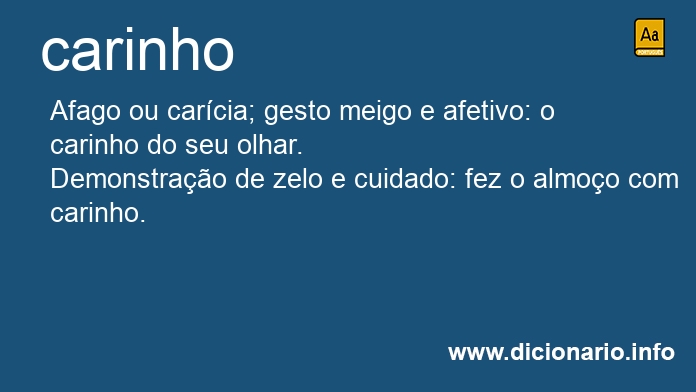 Significado de carinho