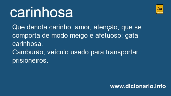 Significado de carinhosa