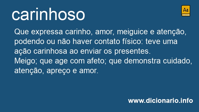 Significado de carinhoso