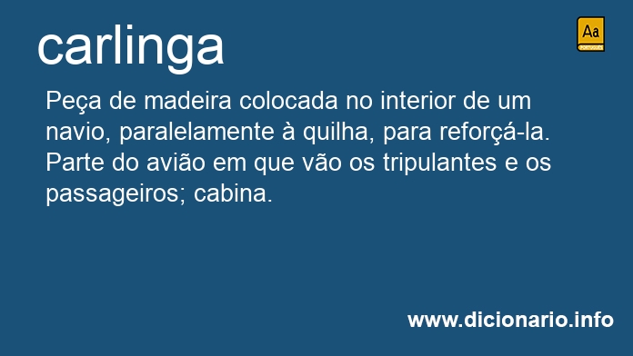 Significado de carlinga