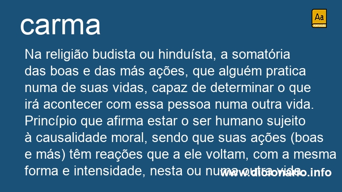 Significado de carmas