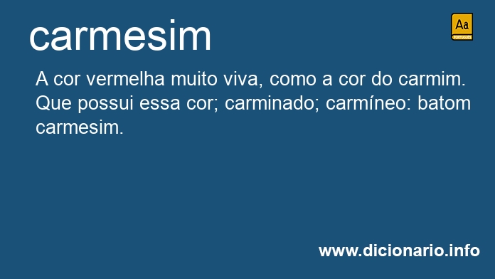 Significado de carmesim