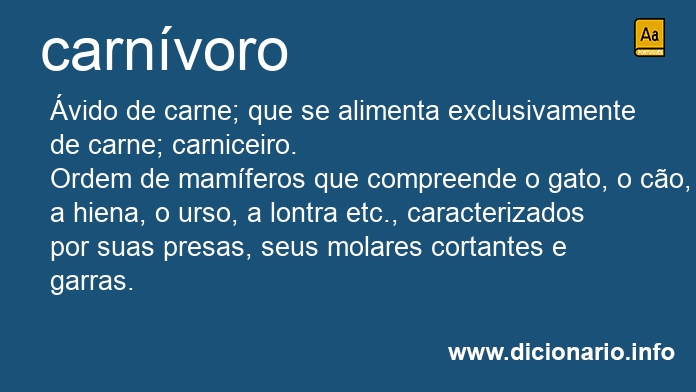 Significado de carnvoro