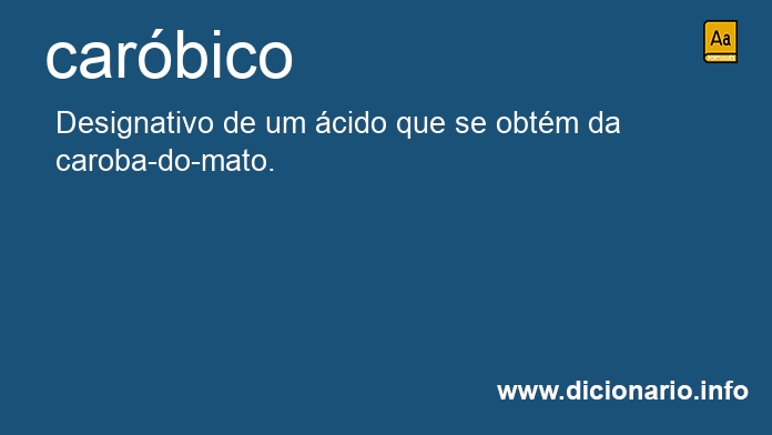 Significado de carbico