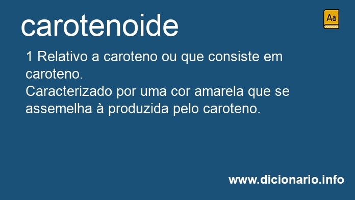 Significado de carotenoide