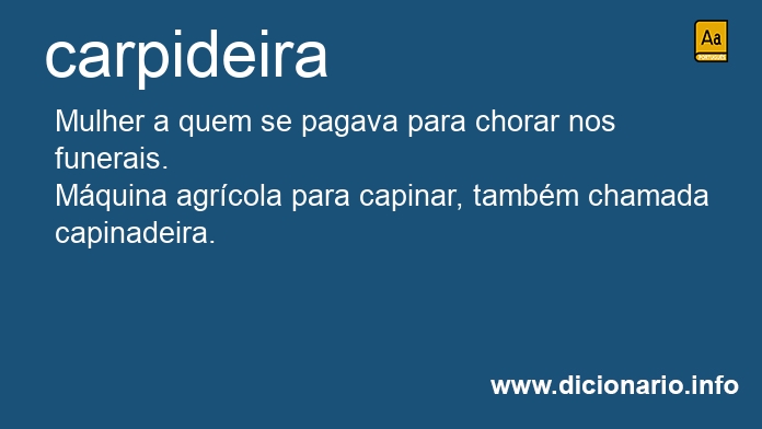 Significado de carpideiras