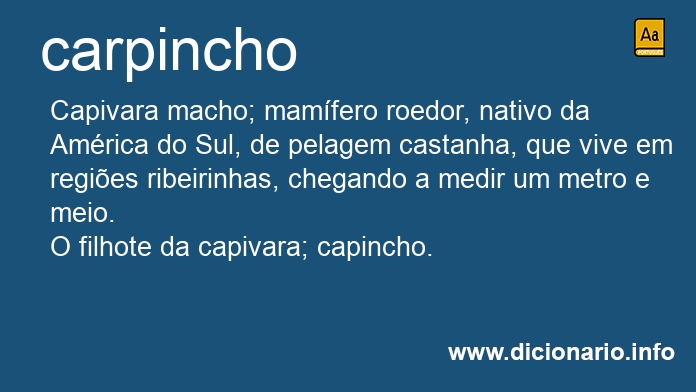 Significado de carpincho