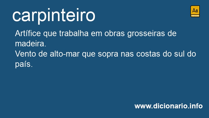 Significado de carpinteiro