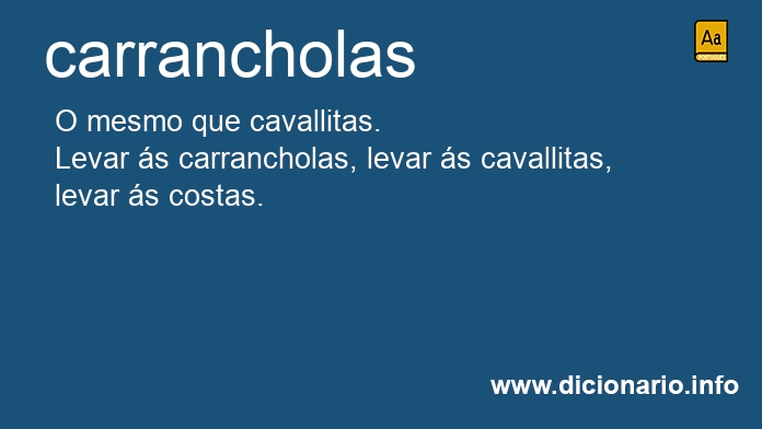 Significado de carrancholas