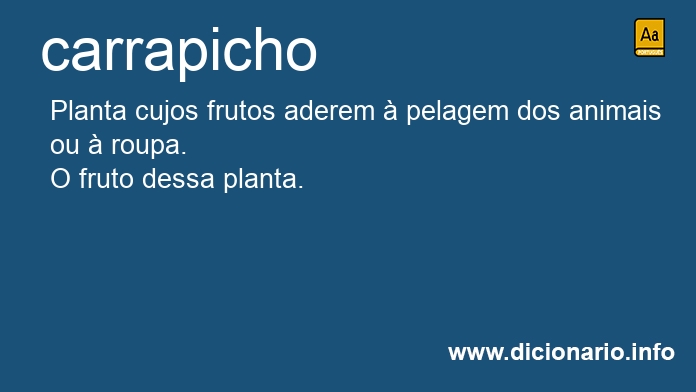 Significado de carrapicho