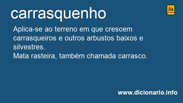 Significado de carrasquenho