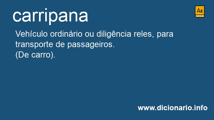 Significado de carripana