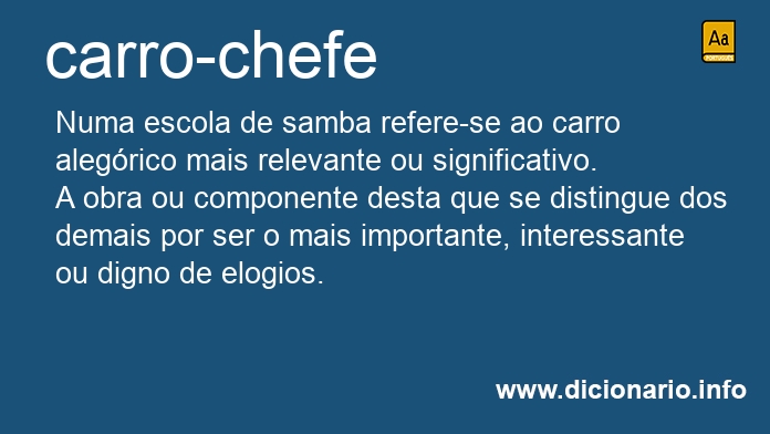 Significado de carro-chefe