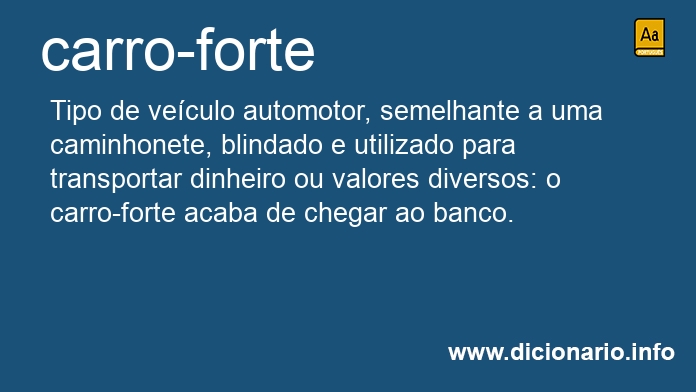 Significado de carro-forte