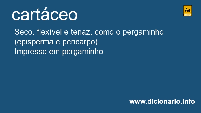 Significado de cartceo