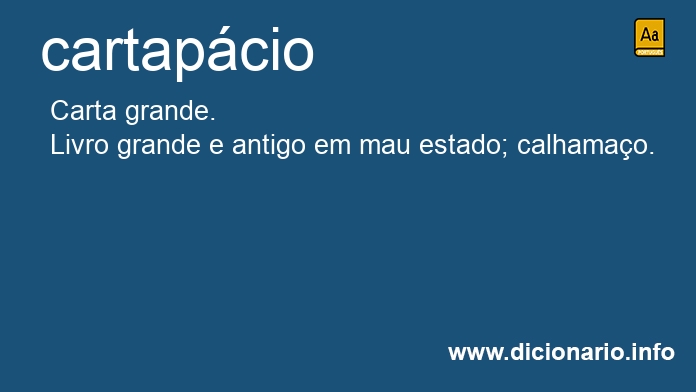 Significado de cartapcio