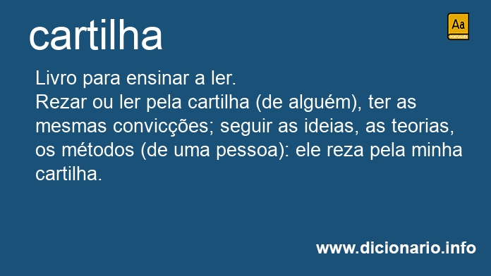 Significado de cartilha