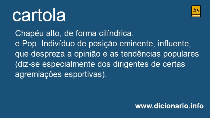 Significado de cartola