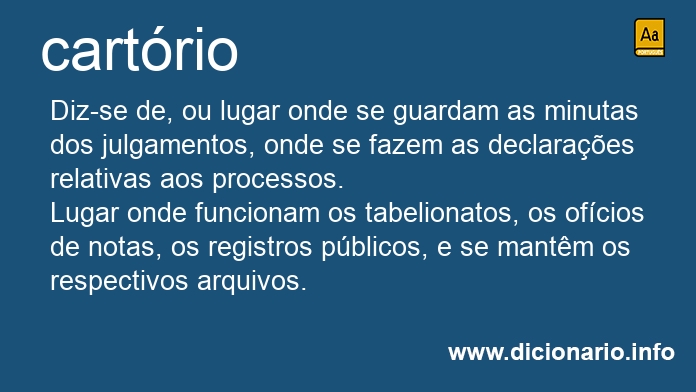 Significado de cartrio