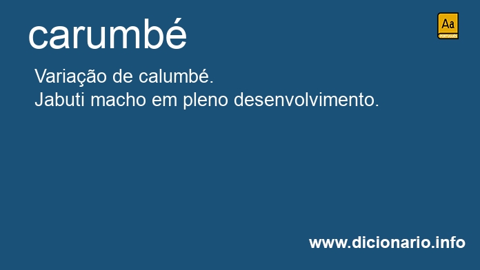 Significado de carumbés Significado de carumbés