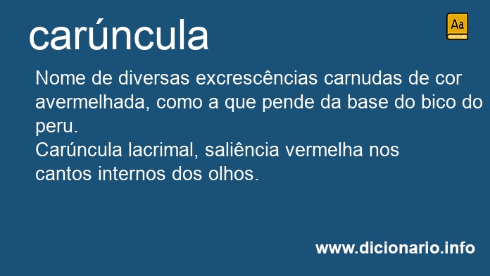 Significado de carncula