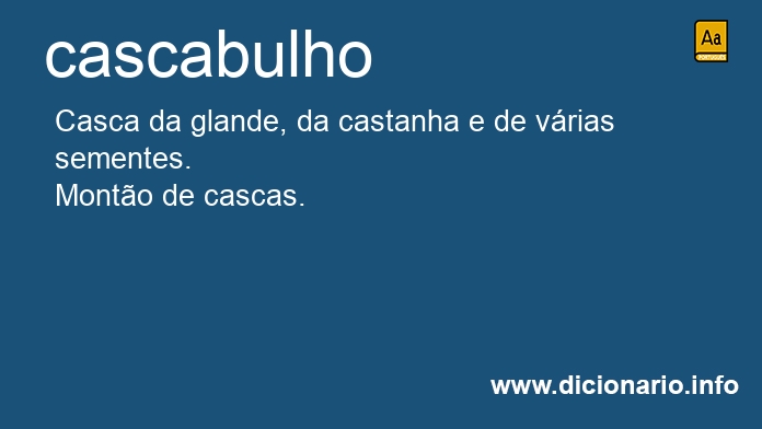 Significado de cascabulho